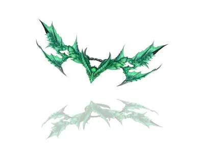 Dragon Scales Bow Low-poly 3D model