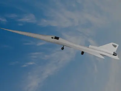 Lockheed Martin X-59 QueSST Supersonic plane Low-poly 3D model