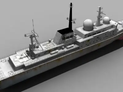 BALZAM SHIP Low-poly 3D model