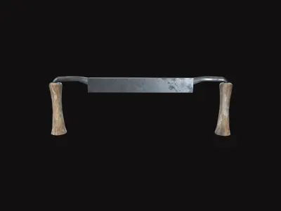 Medieval Drawknife Low-poly 3D model