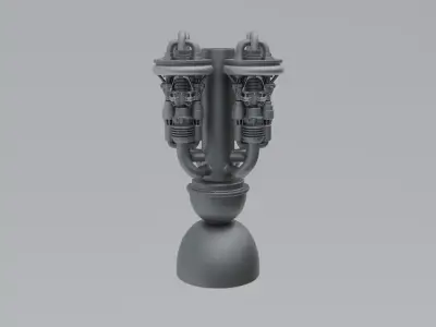Scifi Chemical Cell Propulsion Engine Concept 3D model