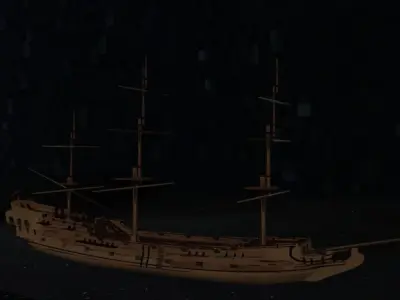 pirates ship ship Black pearl 3D model