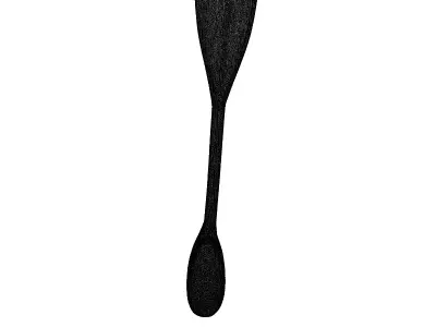 Worn Wooden Oar 3D Model 3D model