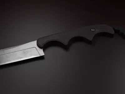 Cleaver Meat Knife Old 3D model