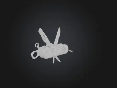 Swiss army knife Low-poly 3D model