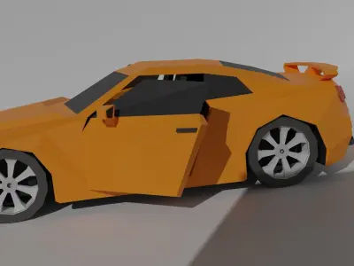 NISSAN GTR-LowPoly Free low-poly 3D model