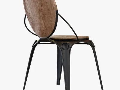zuiver louix chair black 3D model