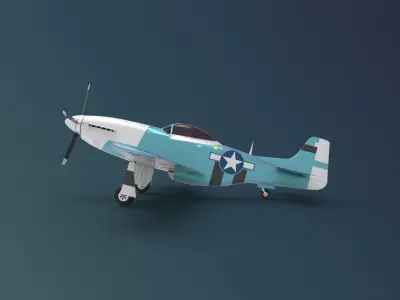 North American P 51 Mustang  3D model