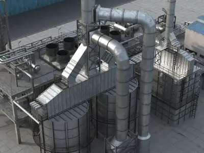 Refinery Units PBR 3D model