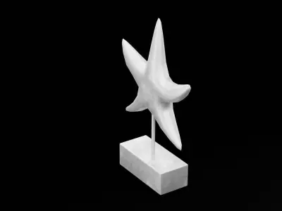 Starfish Sculpture Low-poly 3D model