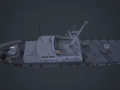 boat 1400 Vulture Low-poly 3D model
