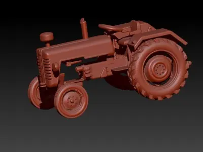 Tractor Necklace Charm Pendant Farm Jewelry 3D print model