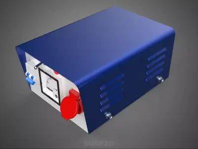 TRANSFORMER CONTROL PANEL VOLTAGE REGULATOR BOX AC DC POWER PSU 3D model