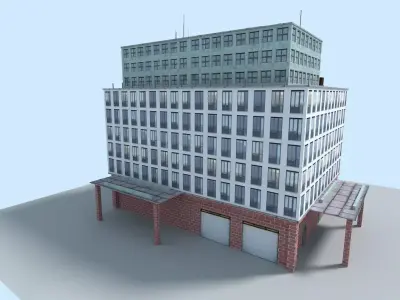 office city building  Low-poly 3D model