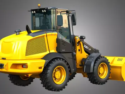 326 P-Tier Compact Wheel Loaders 3 in 1 3D Model Pack