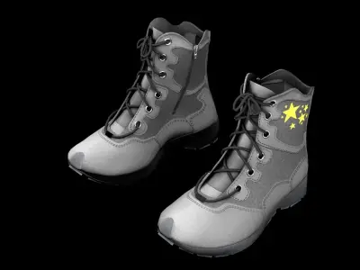 Military Boots - Army shoes Low-poly 3D model