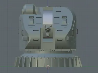 Russian naval gun AK-176 3D model