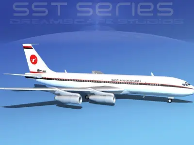 Boeing 707-320 SS Bangledesh 3D model