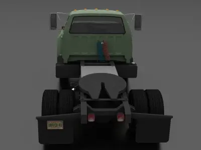 F-Series F-800 Semi Truck Day Cab 1980 Low-poly 3D model