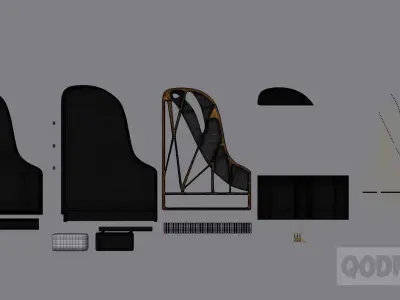 Piano 3D grand 3D model
