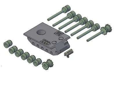 HOWITZER TANK 3D print model