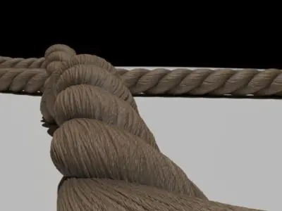 High-Poly Rope 3D model