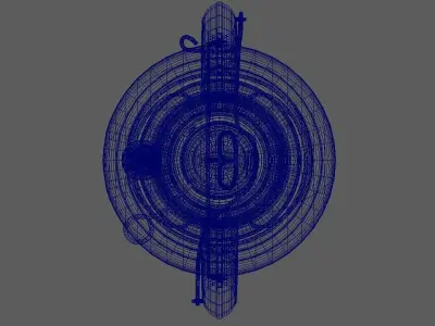 Old metal lantern 3D model