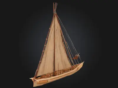 Model Dhow Sailboat  A Traditional Maritime Beauty 3D model
