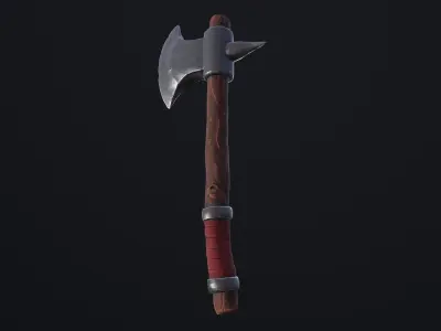 Game-ready Stylized Axe Low-poly 3D model