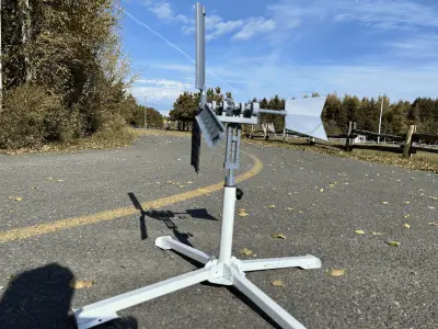 HORIZONTAL PORTABLE 3D PRINTED WIND TURBINE 15-20 WATTS Free 3D model
