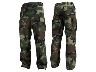 BDU-Battle Dress Uniform Pants - Marvelous Designer  3D model