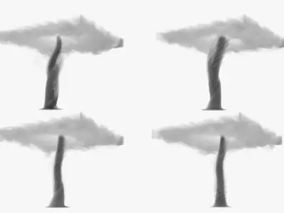 Tornado Funnel with Storm Cloud VDB Animated for Blender 