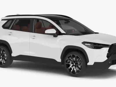 Toyota Corolla Cross 2023 White Color 3D model