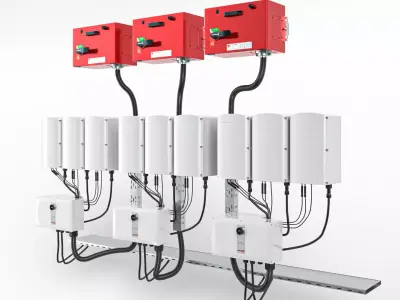 Solar Edge Inverter Group Low-poly 3D model