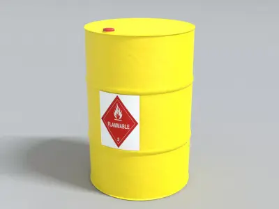 laos Oil Drum Low-poly 3D model