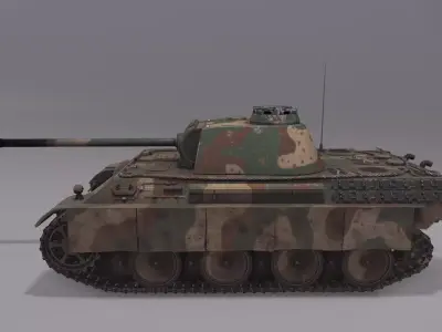 Panther G Tank Low-poly 3D model