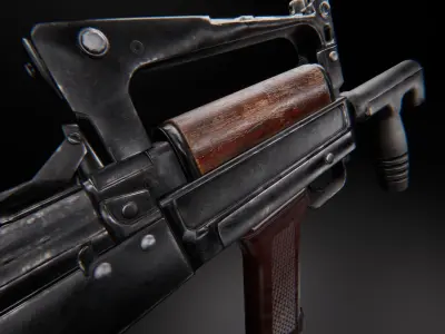 Modern AAA Rifle Pack Game Ready PBR Low-poly 3D model