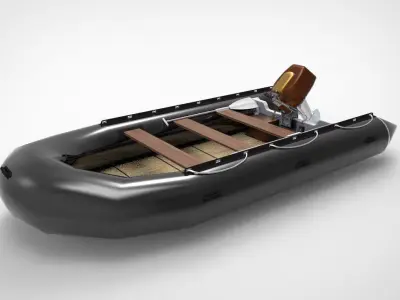 River rubber boat  3D model