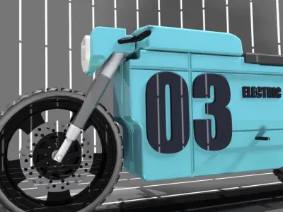  Electric bike Concept 3D model