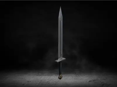 Medieval Kings Relic Greatsword High-poly 3D Model 3D model