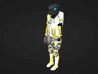 Robot Soldier - Assault Soldier Low-poly 3D model 10