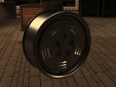 WHEEL PACKAGE Low-poly 3D model