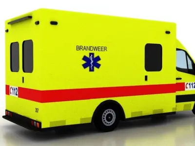 Mercedes Benz Sprinter 2015 Truck Belgium Ambulance 3D model