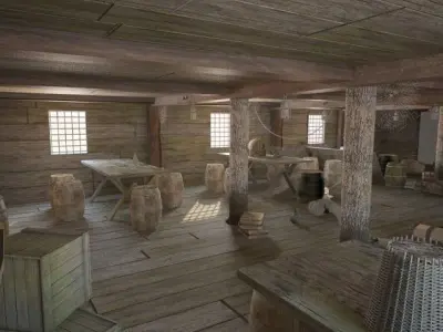 Wardroom pirate ship  3D model