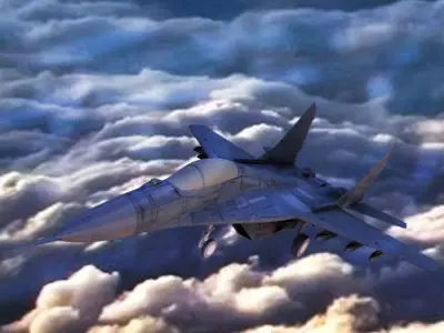 Mikoyan Mig 29 Jet Fighter Aircraft  Low-poly 3D model