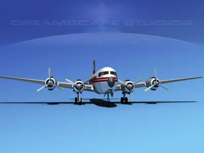 Douglas DC-7B Corporate 4 3D model