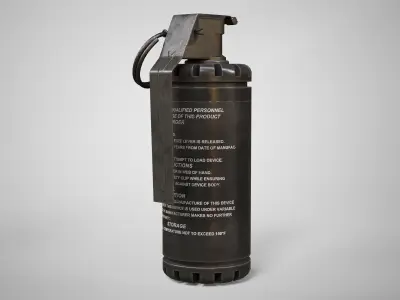 7290 Flashbang Hand Grenade AAA Game Ready Low-poly 3D model