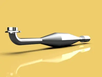MOTORBIKE MUFFLER MOTORCYCLE EXHAUST BIKE RACING 3D model