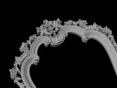 mirror gold ornate frame 3D model
