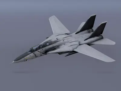 F14 - Bombcat Military aircraft Low-poly 3D model
